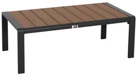 ΤΡΑΠΕΖΑΚΙ ΞΑΠΛΩΣΤΡΑΣ BENTRY HM6276.03 ΑΛΟΥΜΙΝΙΟ ΣΚΟΥΡΟ ΓΚΡΙ--POLYWOOD 100x56x35Υεκ.