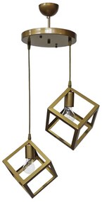 Φωτιστικό Οροφής Kyvos 34-0352 2/E27 Φ40x86cm Gold Matte Heronia Metal