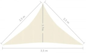 ΠΑΝΙ ΣΚΙΑΣΗΣ ΚΡΕΜ 2,5 X 2,5 X 3,5 Μ. ΑΠΟ HDPE 160 ΓΡ/Μ² 311196