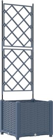 vidaXL Γλάστρα Κήπου Γκρι 40 x 40 x 143 εκ. PP