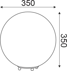 Φωτιστικό μπάλα επιτραπέζιο σε λευκό χρώμα για λάμπες με ντουί Ε27