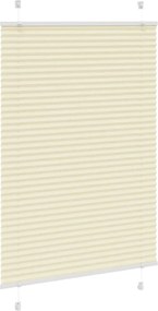 vidaXL Πλισέ περσίδα Κρέμα 90x100 cm Πλάτος υφάσματος 89,4 cm