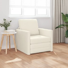 vidaXL Καναπές Κρεβάτι 2 σε 1 Κρεμ 74x77x81 cm Βελούδο