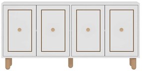 Μπουφές Urban 327ODS1342 150x36x73cm White Μοριοσανίδα, Μελαμίνη