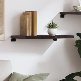 vidaXL Ράφι Τοίχου Σκούρο Καφέ 60x40x(2-4) εκ. Επεξ. Μασίφ Ξύλο Δρυός