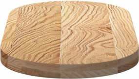 vidaXL Επιτραπέζια επιφάνεια 80x40x4 εκ. από Μασίφ Ξύλο Δρυός Οβάλ