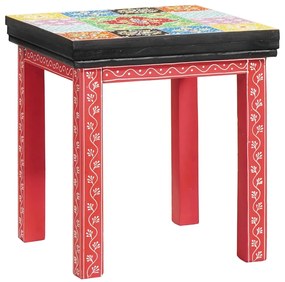 vidaXL End Table 2 pcs Πολύχρωμο Στερεό Ξύλο Μάνγκο και Μηχανικά Ξύλα