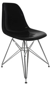 Καρέκλα Art Black ΕΜ124,22P 46X55X82 cm Σετ 4τμχ Metal, Polypropylene