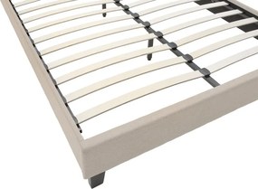 Κρεβάτι Mago pakoworld ύφασμα εκρού 150x200εκ