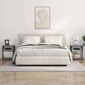 vidaXL Κομοδίνο 2 pcs Γκρίζο Σονομα 38 x 30 x 48 εκ.