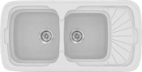 Sanitec Classic 304 (96×51) - Γρανιτένιος νεροχύτης - White