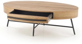 CAROLINA c.table, golden oak / black DIOMMI V-CH-CAROLINA-LAW