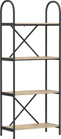 vidaXL Ράφι Βιβλίων Δρύς Sonoma 60 x 30 x 146 εκ Επεξεργασμένο ξύλο