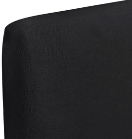 vidaXL Κάλυμμα Καρέκλας Ελαστικό Ίσιο 6 τεμ. Μαύρο