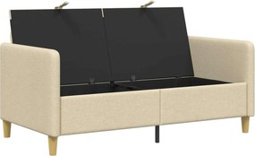 vidaXL Καναπές με Αποθήκευση Κρεμ 152 x 78 x 87 εκ Πολυεστέρας