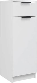 vidaXL Ντουλάπι Μπάνιου Λευκό 32 x 33,5 x 90 εκ. Επεξεργασμένο Ξύλο