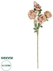 Artificial Garden OLD PINK ROSE BRANCH 21304 Τεχνητό Διακοσμητικό Κλαδί Τριαντάφυλλα Ροζ Y82cm Globostar-21304-Ροζ 21304