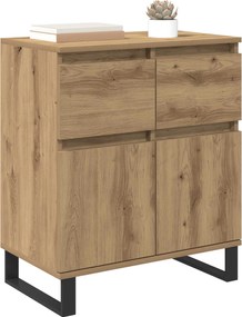 vidaXL Πλαϊνό γραφείο με συρτάρι Artisan Oak 60 x 35 x 70 cm