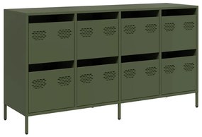 vidaXL Sideboard Ελαιοπράσινο 135x39x73,5 cm Ατσάλι ψυχρής έλασης