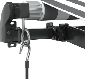 vidaXL Τέντα Πτυσσόμενη Χειροκίνητη Ανθρακί / Λευκή 600x350 εκ.