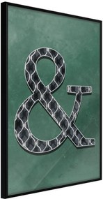 Αφίσα - Ampersand on Green Background - 40x60 - Μαύρο - Χωρίς πασπαρτού