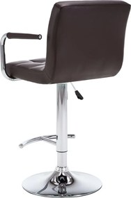 vidaXL Σκαμπό Μπαρ 2 τεμ. Καφέ από Συνθετικό Δέρμα