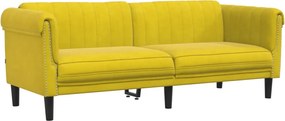 vidaXL Σαλόνι Σετ 2 Τεμαχίων Κίτρινο από Βελούδο