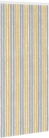 vidaXL Κουρτίνα εντόμων Chenille Γκρι και Μπεζ 90 x 220 cm 100% PP