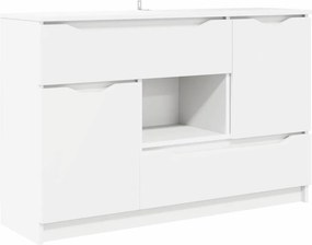 vidaXL Πλαϊνό γραφείο Λευκό 100 x 30 x 65,6 Επεξεργασμένο ξύλο