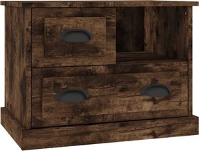 vidaXL Κομοδίνο Καπνιστή Δρυς 60x39x45 εκ.