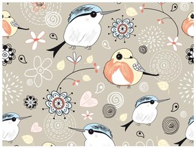 Φωτοταπετσαρία - Natural pattern with birds 350x270