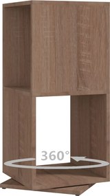 vidaXL Ντουλάπι Περιστρ. Sonoma Δρυς 34,5x34,5x75,5 εκ. Επεξ. Ξύλο