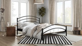 Κρεβάτι Kelly-160x200-Μαύρο-Με ποδαρικό