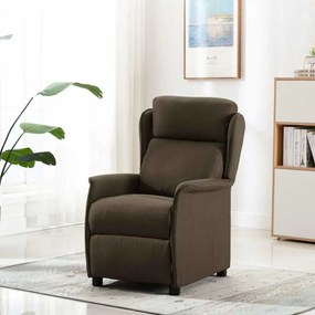 vidaXL Καρέκλα μασάζ Καφέ 67.5 x 93.5 x 101.5 εκ Ύφασμα & Αφρός