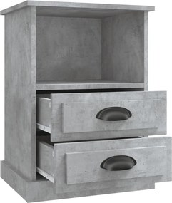 vidaXL Κομοδίνο Γκρι Σκυροδέματος 43x36x60 εκ.