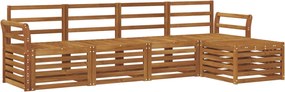 vidaXL Σειρά Καναπέ Εξωτερικού 5 pcs Φυσικό