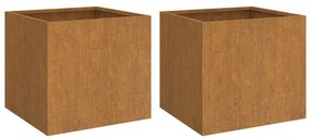 vidaXL Ζαρντινιέρες 2τεμ. 32x30x29εκ Ατσάλι Σκληρυθέν στον Αέρα