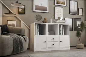 Stewehome Κονσόλα με ράφι πόρτα και συρτάρι Λευκό 97x98x72 cm