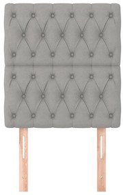 vidaXL Κεφαλάρια Κρεβατιού 2 τεμ. Αν. Γκρι 80x7x78/88 εκ. Υφασμάτινο