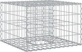 vidaXL Ανασηκωμένο κρεβάτι gabion Ασημί
