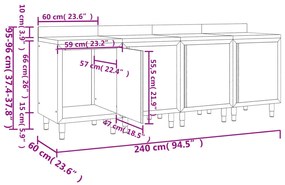 ΕΡΜΑΡΙΟ ΠΑΓΚΟΣ ΕΡΓΑΣΙΑΣ 240 X 60 X 96 ΕΚ. ΑΠΟ ΑΝΟΞΕΙΔΩΤΟ ΑΤΣΑΛΙ 3058269