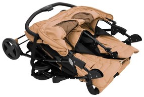 vidaXL Καρότσι Διδύμων Taupe Ατσάλινο