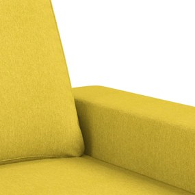 Καναπές Διθέσιος Ανοιχτό Κίτρινο 120 εκ. Υφασμάτινος - Κίτρινο