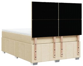 ΚΡΕΒΑΤΙ BOXSPRING ΜΕ ΣΤΡΩΜΑ ΚΡΕΜ 140X200 ΕΚ. ΥΦΑΣΜΑΤΙΝΟ 3293996