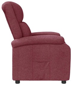 vidaXL Πολυθρόνα Ανακλινόμενη Μπορντό Υφασμάτινη