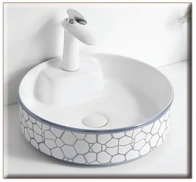 GL STAR-GREY 410*410*120  ΝΙΠΤΗΡΑΣ ΛΕΥΚΟΣ -ΓΚΡΙ DECOR 88-8537
