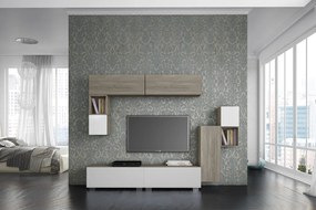 Σύνθεση σαλονιού &quot;SMART 3C&quot; σε χρώμα σταχτί-λευκό