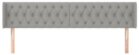 vidaXL Κεφαλάρι με Πτερύγια Ανοιχτό Γκρι 183x16x78/88 εκ. Υφασμάτινο