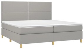 ΚΡΕΒΑΤΙ BOXSPRING ΜΕ ΣΤΡΩΜΑ ΑΝΟΙΧΤΟ ΓΚΡΙ 200X200 ΕΚ. ΥΦΑΣΜΑΤΙΝΟ 3142281