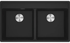 Franke Maris Bowl MRG 620-40-40 TL Matt Black Γρανιτένιος Νεροχύτης 90cm